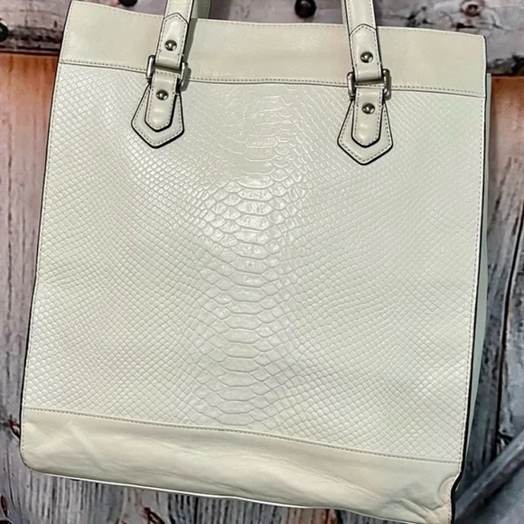 Limited Edition Coach Charlie Embossed Python Leather Tote 28723 - Picture 2 of 14